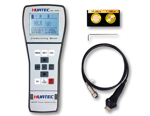 Unità di misura della conducibilità elettrica del misuratore di corrente eddy portatile a onda sinusoidale digitale a 60 kHz (MS/m O % IACS)